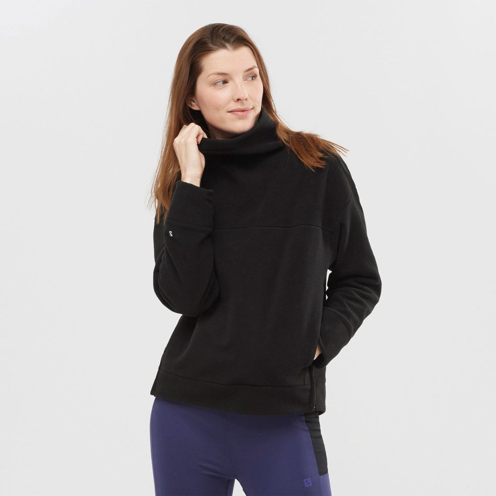 Salomon Sweatshirts Dame Sort - OUTLIFE MIDLAYER W (XBGUR-2085)